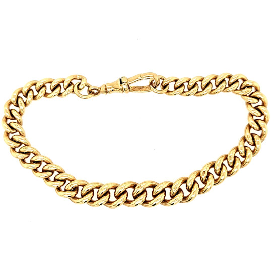 Pre Owned 9ct Curb Bracelet ZR258